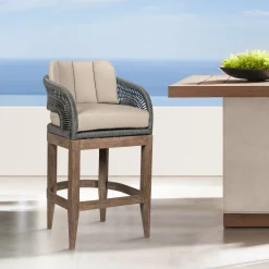 Mor Furniture Barstools|Capri Outdoor Barstool In Taupe