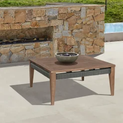 Mor Furniture Outdoor Coffee Tables|Capri Outdoor Square Coffee Table In Brown