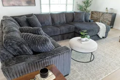 Mor Furniture Sectionals|Casper 4 Piece Loveseat Chaise Sectional In Pony Slate, Left Facing