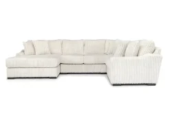 Mor Furniture Sectionals|Casper 4 Piece Loveseat Chaise Sectional In Pony Slate, Left Facing