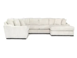 Mor Furniture Sectionals|Casper 4 Piece Loveseat Chaise Sectional In Pony Slate, Left Facing