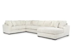 Mor Furniture Sectionals|Casper 4 Piece Sofa Chaise Sectional In Pony Slate, Left Facing