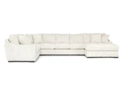 Mor Furniture Sectionals|Casper 4 Piece Sofa Chaise Sectional In Pony Slate, Left Facing