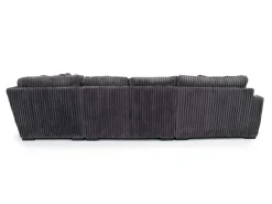 Mor Furniture Sectionals|Casper 4 Piece Xl Loveseat Chaise Sectional In Pony Slate, Left Facing