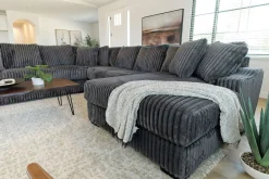 Mor Furniture Sectionals|Casper 4 Piece Xl Loveseat Chaise Sectional In Pony Slate, Left Facing