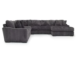 Mor Furniture Sectionals|Casper 4 Piece Xl Loveseat Chaise Sectional In Pony Slate, Left Facing
