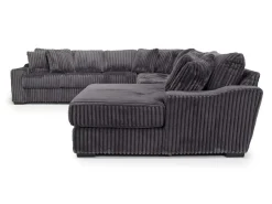 Mor Furniture Sectionals|Casper 4 Piece Xl Loveseat Chaise Sectional In Pony Slate, Left Facing