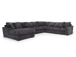 Mor Furniture Sectionals|Casper 4 Piece Xl Sofa Chaise Sectional In Pony Slate, Left Facing