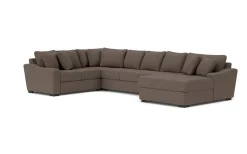 Mor Furniture Sectionals|Casper Crypton Performance Extra Large Tux Sofa Chaise Sectional In Custom, Left Facing