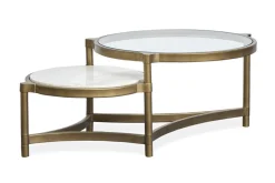 Mor Furniture Coffee Tables|Cassidy Coffee Table In Aged Brass