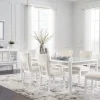 Mor Furniture Seating For 6|Dining Room Sets|Chalanna Dining Table & 6 Chairs In White