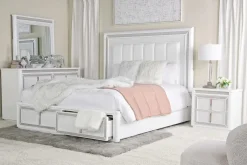 Mor Furniture Beds|Storage Beds|Chalanna Storage Bed In White, Queen