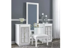 Mor Furniture Vanities & Mirrors|Chalanna Vanity & Mirror In White