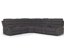 Mor Furniture Sectionals|Chanell 6 Piece Reclining Sectional W/ Armless Recliner In New Nappa Gray