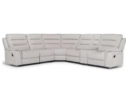 Mor Furniture Sectionals|Chanell 6 Piece Reclining Sectional W/ Armless Recliner In New Nappa Gray