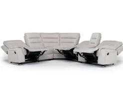 Mor Furniture Sectionals|Chanell 6 Piece Reclining Sectional W/ Armless Recliner In New Nappa Gray