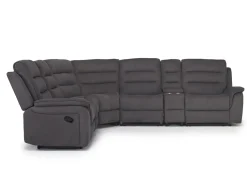 Mor Furniture Sectionals|Chanell 6 Piece Reclining Sectional W/ Armless Recliner In New Nappa Gray