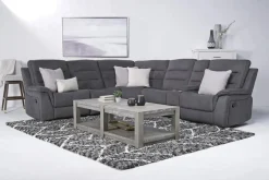 Mor Furniture Reclining Sectionals|Sectionals|Chanell 6 Piece Reclining Sectional In New Nappa Gray