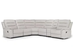 Mor Furniture Reclining Sectionals|Sectionals|Chanell 6 Piece Reclining Sectional In New Nappa Gray