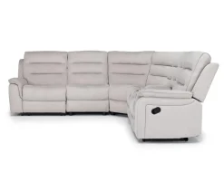 Mor Furniture Reclining Sectionals|Sectionals|Chanell 6 Piece Reclining Sectional In New Nappa Gray