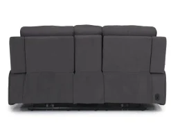 Mor Furniture Reclining Loveseats|Loveseats|Chanell 2 Power Console Loveseat In New Nappa Gray