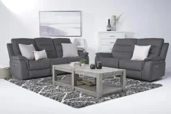 Mor Furniture Reclining Sofas|Sofas|Chanell 2 Power Sofa In New Nappa Gray