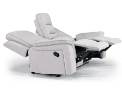 Mor Furniture Reclining Sofas|Loveseats|Chanell Reclining Console Loveseat In New Nappa Light Gray