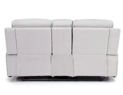 Mor Furniture Reclining Sofas|Loveseats|Chanell Reclining Console Loveseat In New Nappa Light Gray