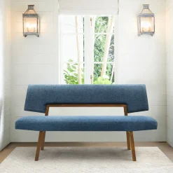 Mor Furniture Dining Benches|Chanella Dining Bench In Blue