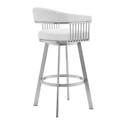 Mor Furniture Counter Height Stools|Barstools|Chelsea Counter Height Swivel Stool In White