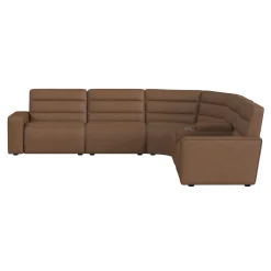 Mor Furniture Sectionals|Chelsey 6 Piece Power Sectional W/ Power Armless Recliner In Bozeman Saddle