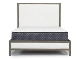 Mor Furniture Upholstered Beds|Beds|Chloe Upholstered Panel Bed In Gray/White, Queen