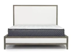 Mor Furniture Upholstered Beds|Beds|Chloe Upholstered Panel Bed In Gray/White, Queen