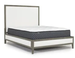 Mor Furniture Upholstered Beds|Beds|Chloe Upholstered Panel Bed In Gray/White, Queen