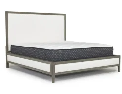 Mor Furniture Upholstered Beds|Beds|Chloe Upholstered Panel Bed In Gray/White, Queen