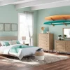 Mor Furniture Bedroom Sets|Cielden Upholstered Bed, Dresser, Mirror, 2 Nightstands & Chest In Tan, Full