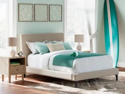 Mor Furniture Upholstered Beds|Beds|Cielden Upholstered Bed In Soft Gray, Queen