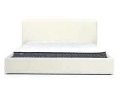 Mor Furniture Upholstered Beds|Beds|Cloud Boucle Upholstered Panel Bed In Maya Boucle, Queen