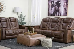 Mor Furniture Living Room Sets|Cody 2 Power Sofa & Loveseat In Walnut
