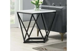 Mor Furniture Sofa & End Tables|Conner End Table In Marble/Gold