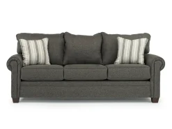 Mor Furniture Sleeper Sofas|Sofas|Cordoba Queen Sleeper Sofa W/ Mattress In Splash Charcoal