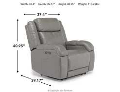 Mor Furniture Recliners|Cortez Power Recliner In Dark Brown Leather