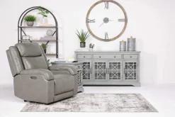 Mor Furniture Recliners|Cortez Power Recliner In Dark Brown Leather