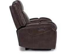 Mor Furniture Recliners|Cortez Power Recliner In Dark Brown Leather