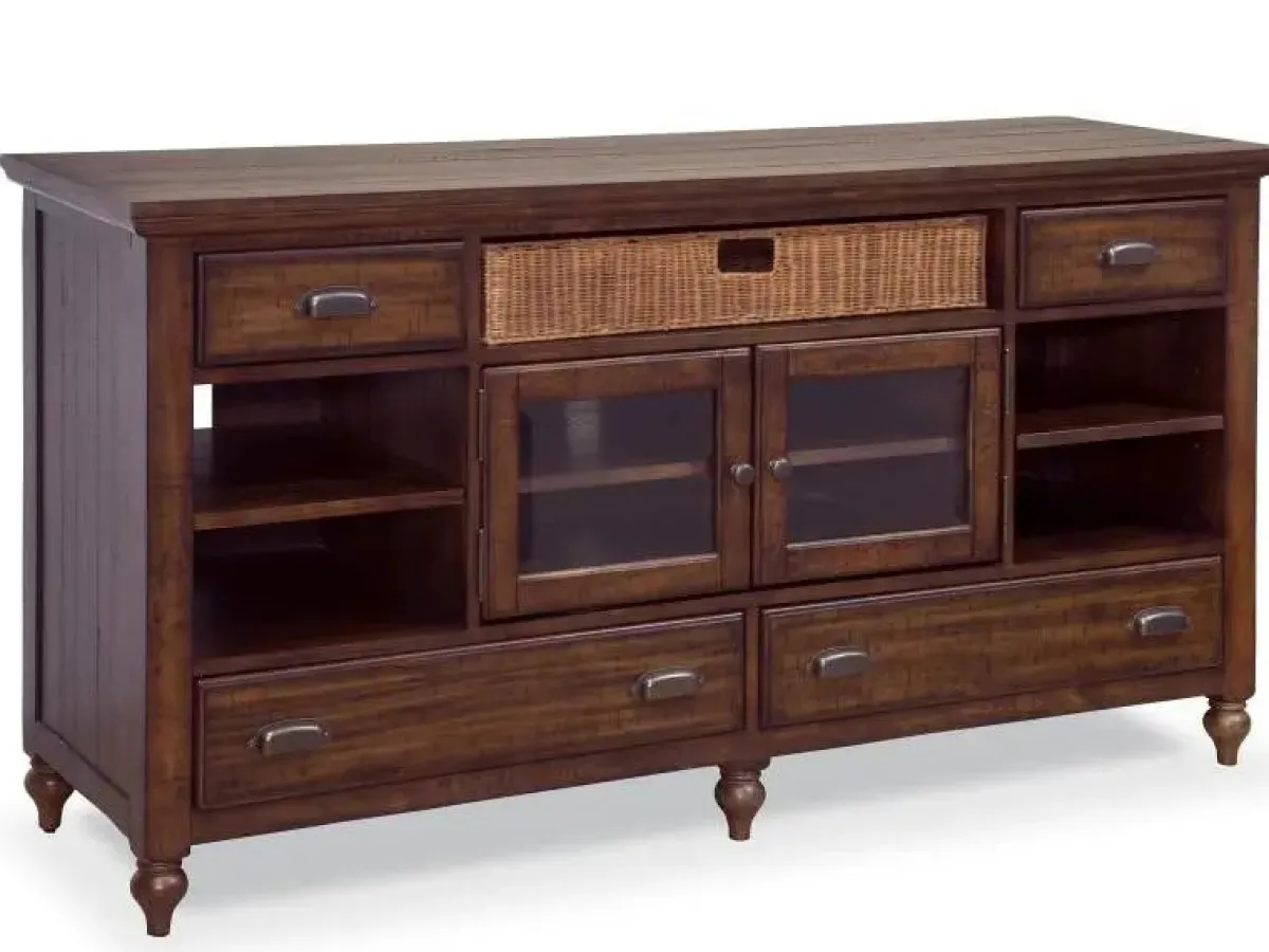 Mor Furniture Media Consoles & Hutches|Tv Stands|Cottage Lane Media Console In Brown, 70 Inch