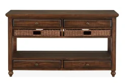 Mor Furniture Sofa & End Tables|Cottage Lane Sofa Table In Brown