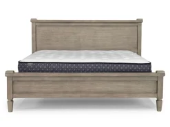 Mor Furniture Bedroom Sets|Country Side Canopy Bed, Dresser, Mirror & 2 Drawer Nightstand In Brown, Queen