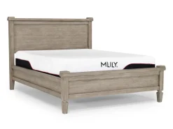 Mor Furniture Bedroom Sets|Country Side Canopy Bed, Dresser, Mirror & 2 Drawer Nightstand In Brown, Queen