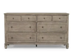 Mor Furniture Bedroom Sets|Country Side Canopy Bed, Dresser, Mirror & 2 Drawer Nightstand In Brown, Queen