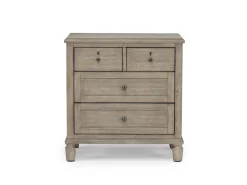 Mor Furniture Bedroom Sets|Country Side Canopy Bed, Dresser, Mirror & 2 Drawer Nightstand In Brown, Queen